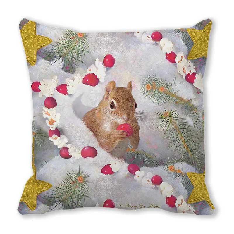 Christmas tree Santa Claus gift elk Digital printing short plush covers for car sofa office cushion cover home goodsM251119