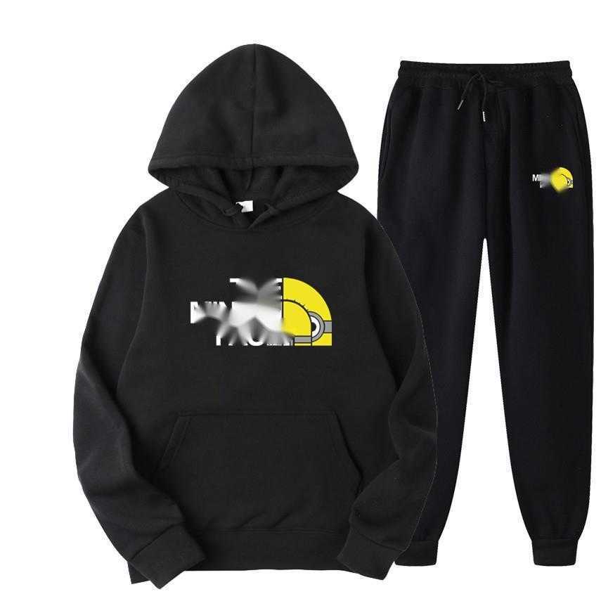 Couple Y2K fleece hoodie sweatshirt and sweatpants set for men and women, European and American casual sport two-piece L251119