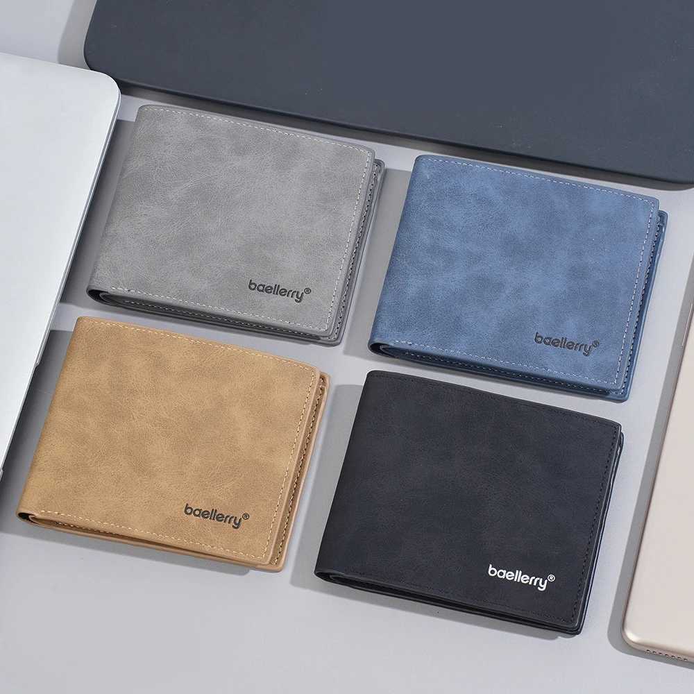 Baellerry New Simple Short Men Wallets High Quality Thin Card Holder Male Purses Photo Holder Small Classic Men Money ClipsT251119