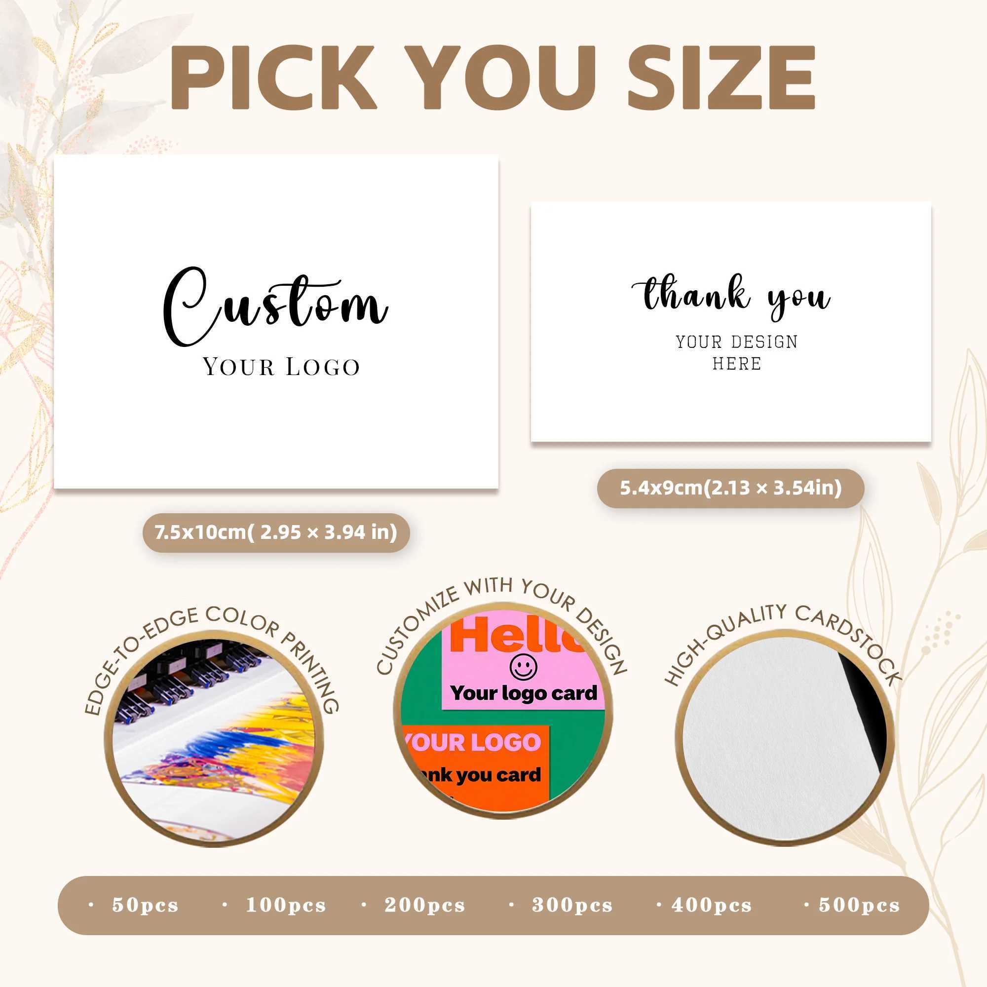 Custom Business Cards with Pictures Personalized Business Cards 50-500Pcs Thank You Cards for Wedding Invitations Postcards G251119