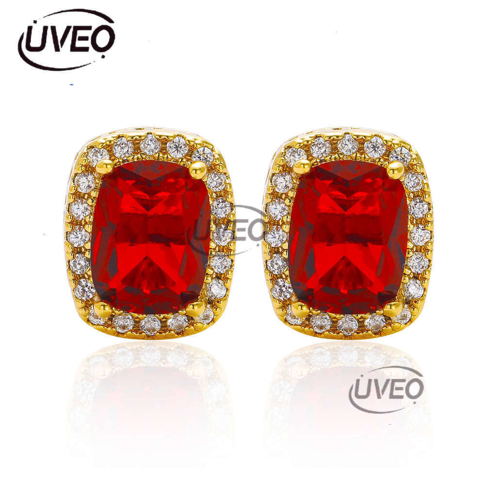 Luxury Hip Hop all hip hop colored ice out VVS Moissanite men's and women's earrings Free delivery