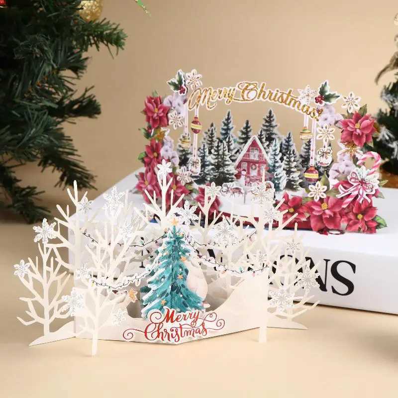 Christmas 3D Santa Claus Decorative Card Perfect For Festive Occasions Great Gift For Parents Siblings Teachers Classmates G251119