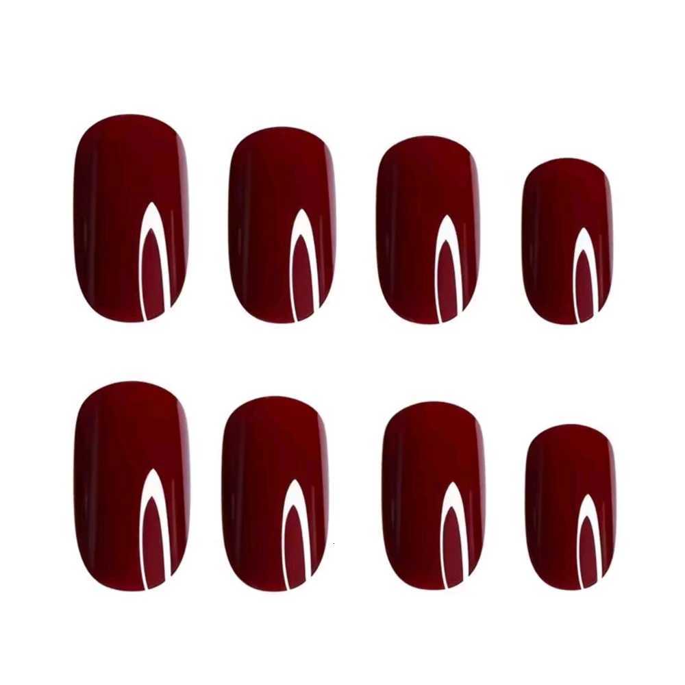 48Pcs Shiny Dark Brown Acrylic False Nails For Woman Oval Short Fake Nails Press Ons DIY Finger Tips Wholesale Manicure ToolT251118T251119