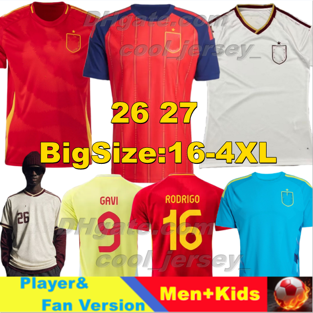 2025 2026 SpAiNS Soccer Jerseys MERINO OYARZABAL Football Shirt PEDRI YEREMY National Football Team ZUBIMENDI ALEX.B football kits CUCURELLA Men Kits Kids Socks Set