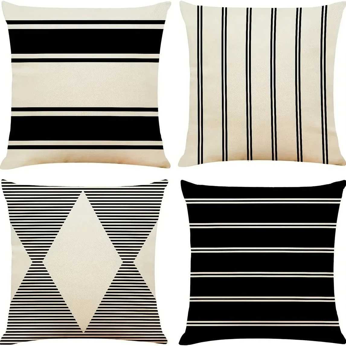 Home Decor Black And White Geometric Pattern Covers Pattern Cushion Cover Suitable For Sofa Bedroom Car CoverM251119