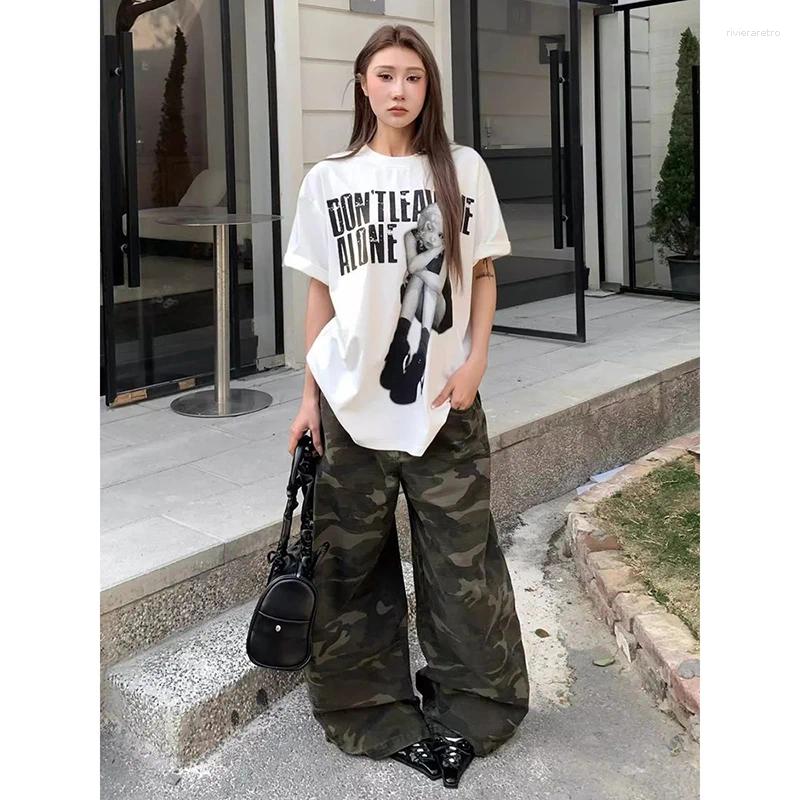 Women's Jeans Autumn Camouflage Cargo Women Vintage Oversized Hip Hop Style Baggy Denim Trousers Korean Streetwear Y2k 2000s Camo Pants Z260313