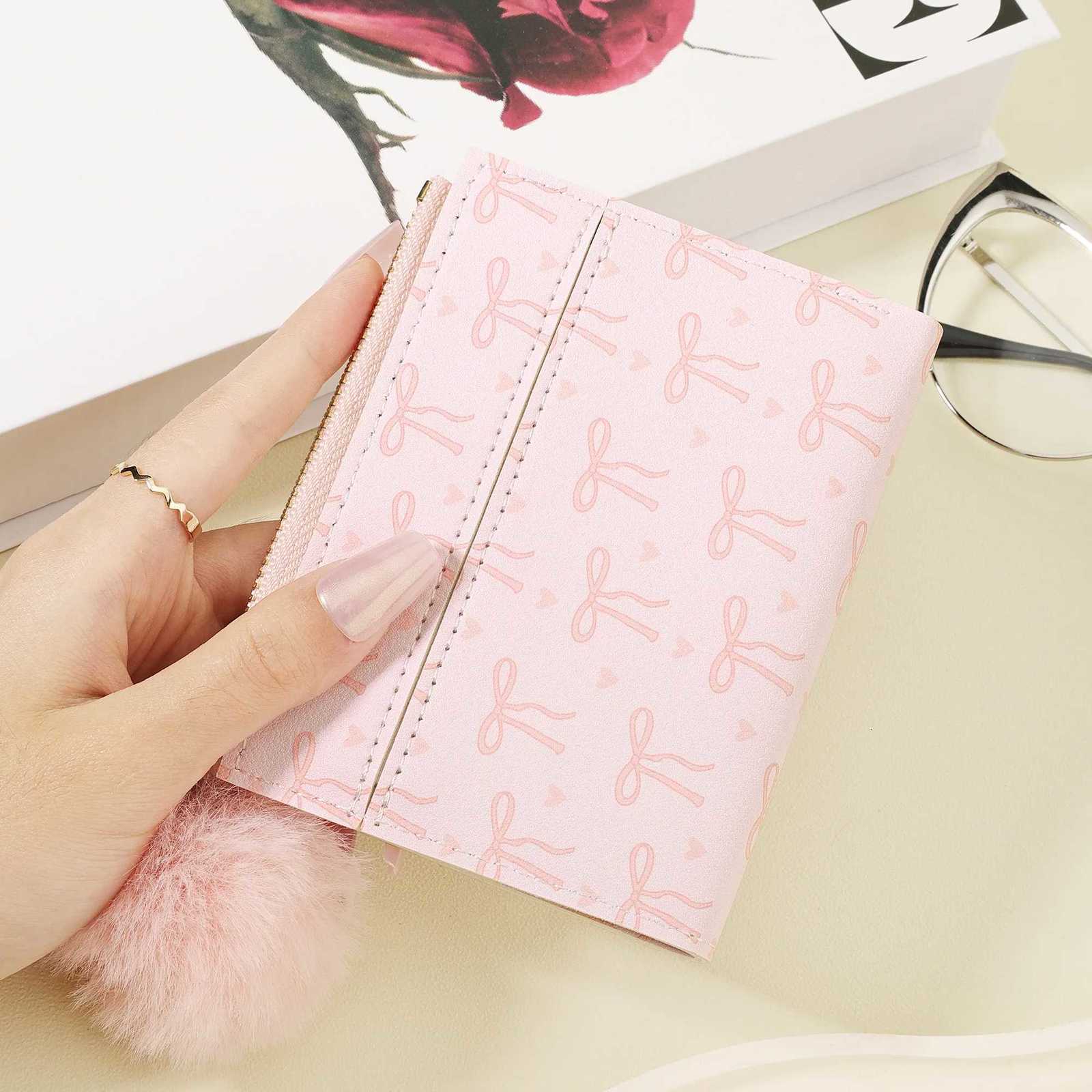 Fashion Features a Stylish Pom pom Accent Small Wallet Coin Pocket Small Wallet Womens Fashion Multi Card Slot Wallet and IdT251119