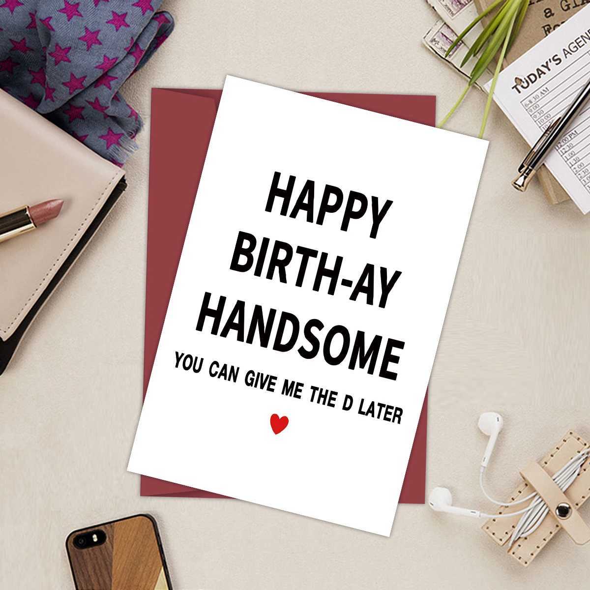 1PC Funny For FriendHappy For Husband FriendsRude Birthday Card For MenPersonalised G251119
