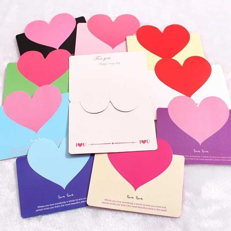 40Pcs Romantic LOVE Heart Postcard Greeting Card Valentines Day Gift Card Wedding Invitations Card Thank You Message Cards G251119