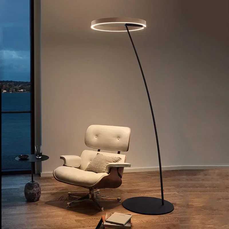 Italian Light Luxury Minimalist Fishing Lamp Living Room Bedroom Study Vertical Room Decoration Lights Artistic Floor Lamp LED M251119