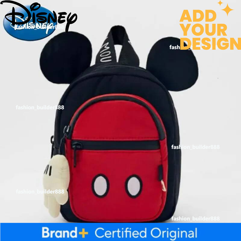 Custom Disney's Red Mickey Mouse Children's Multifunctional Lightweight Primary School Student Backpack - view 3