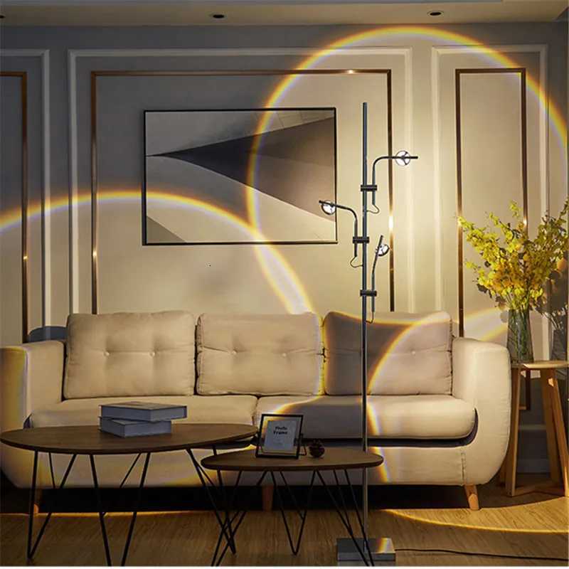 Wa T Table Lamp Contemporary sunset lamp Italy Design chrome lamp Living Room bedroom mood Projection night light M251119