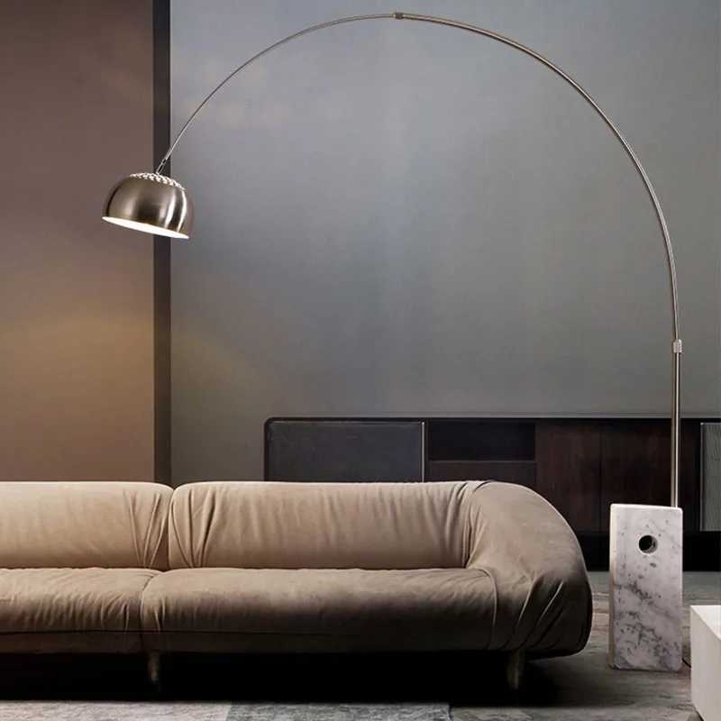 Nordic Simple Fishing Floor Lamp Living Room Bedroom Hotel Villa Standing Light Modern LED Marble Base Fishing Light M251119