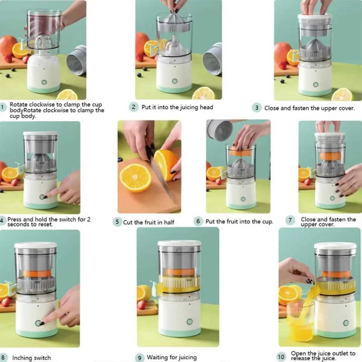 Portable USB-Citrus Juicer with Efficient Separationof Kitchen Gadget for Fresh Orange JuiceKitchen JuicerJuicer for Home L251114