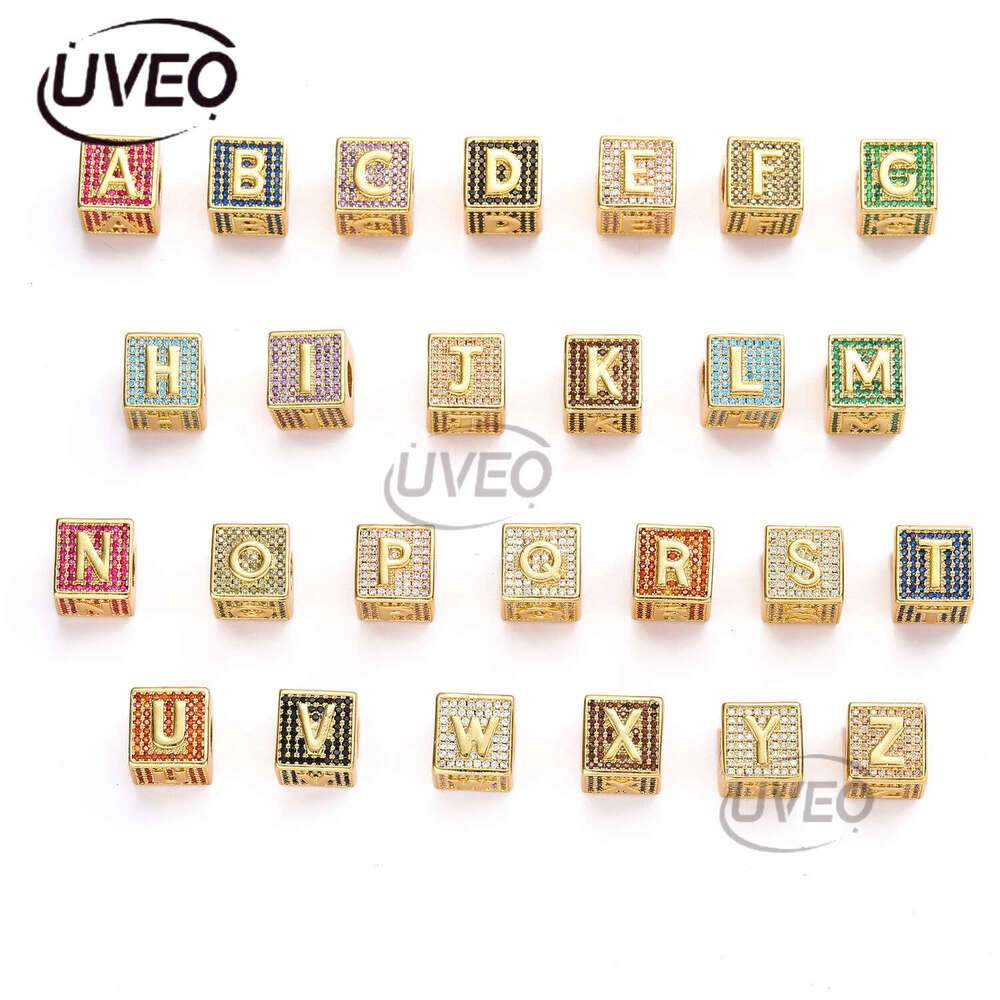 Dice Block 26 English letter pendant with square all ice out VVS Moissanite free combo Hip Hop men women Free delivery