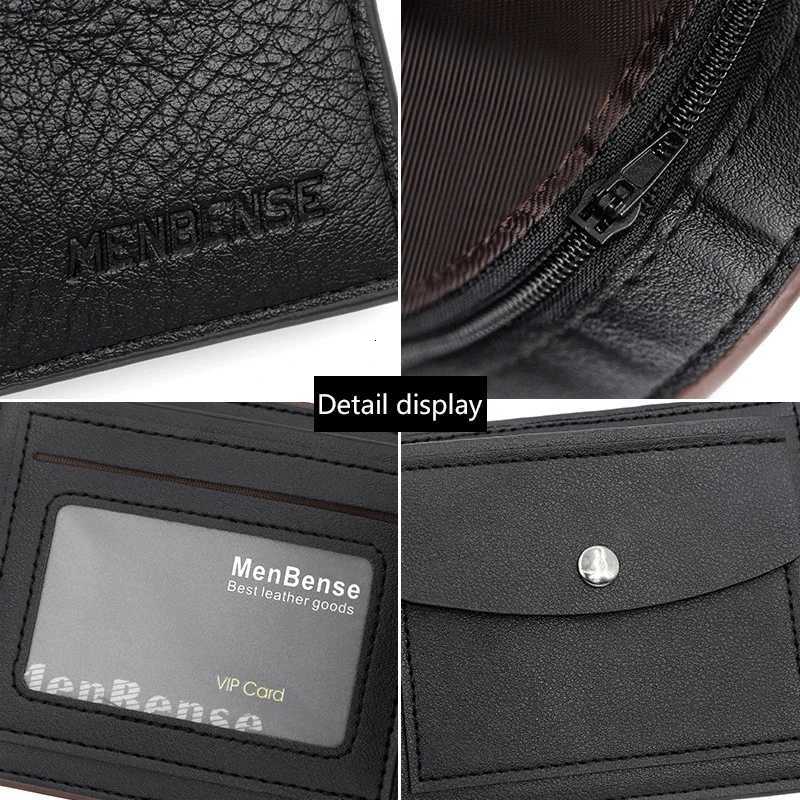 Slim Mens Wallet - New Short Zipper Design Card Photo Holder Simple Coin Pocket - High - Quality PU LeatherT251119