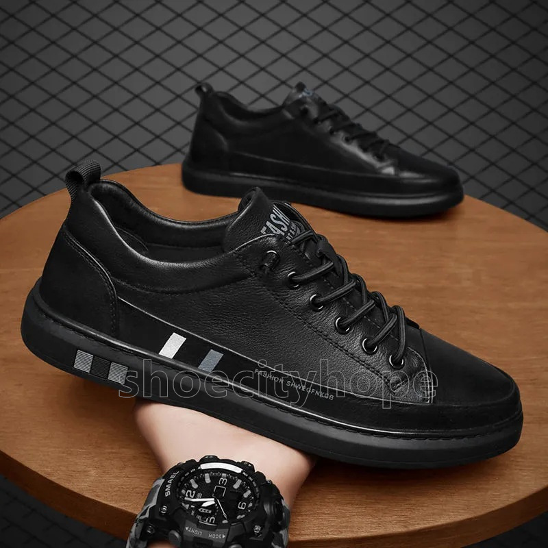 Free Shipping Designer Shoes Mens Shoes Sneakers Womens Mens Leather Shoes Minimalist Comfortable Casual Elastic Band Classic White Shoes Black Unisex