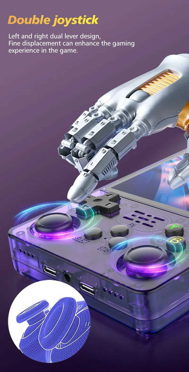 R36S Plus Handheld Game Console Emator 40 Inch IPS Sn Retro Portable Video Game Consola 128G R36 plus Gaming Player H251119