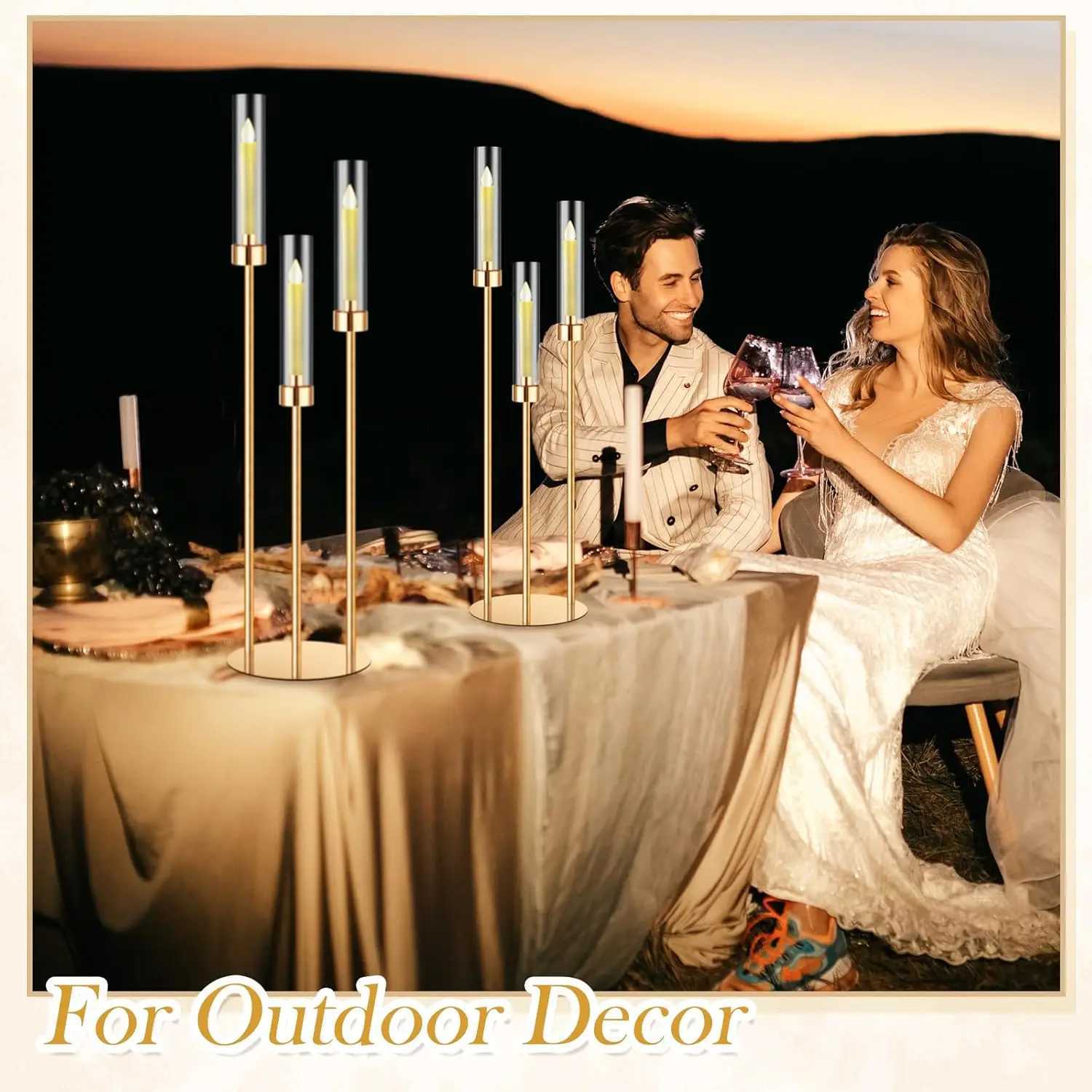 8 Set 3 Arm Candelabra Centerpiece 338 Inch Candelabra Candle Holder Metal Floor Pillar Candlesticks Gold Candelabra Centerpie G251119