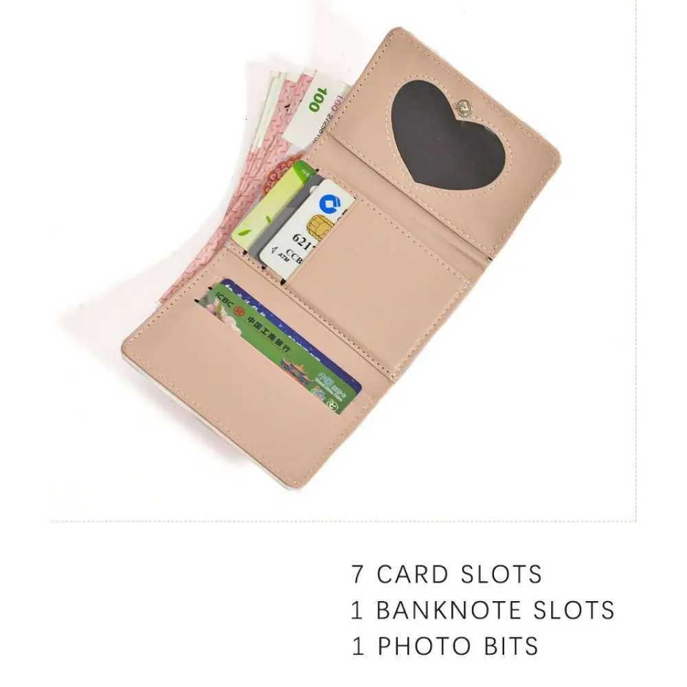 Vintage Bear and Rabbit Short Wallet Portable PU Coin Purse Multi Slot Card Holders Woman Business Shield Card HolderT251119