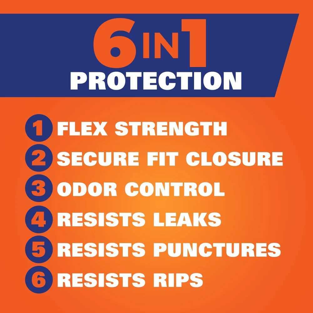 Ultra Strong 13 Gallon Trash Bags Odor Control Lavender Sweet Vanilla Scent 80 Count Tall Kitchen Bags Leak Resistant Drawstring C251119