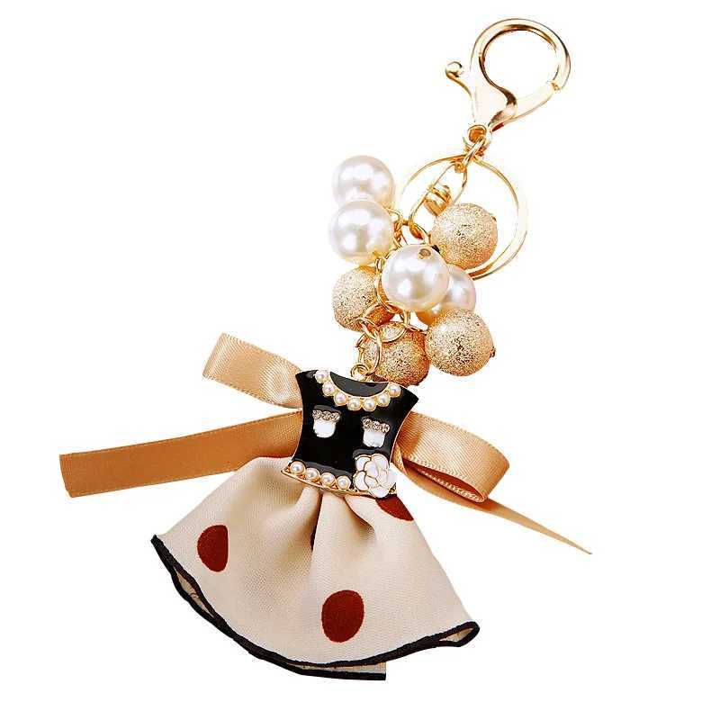 Luxury Jewelry Designer Trend Jewelry Bow Knot Pearl Car Keychain Cute Female Pendant Keychain Link Creative Gift Y250418