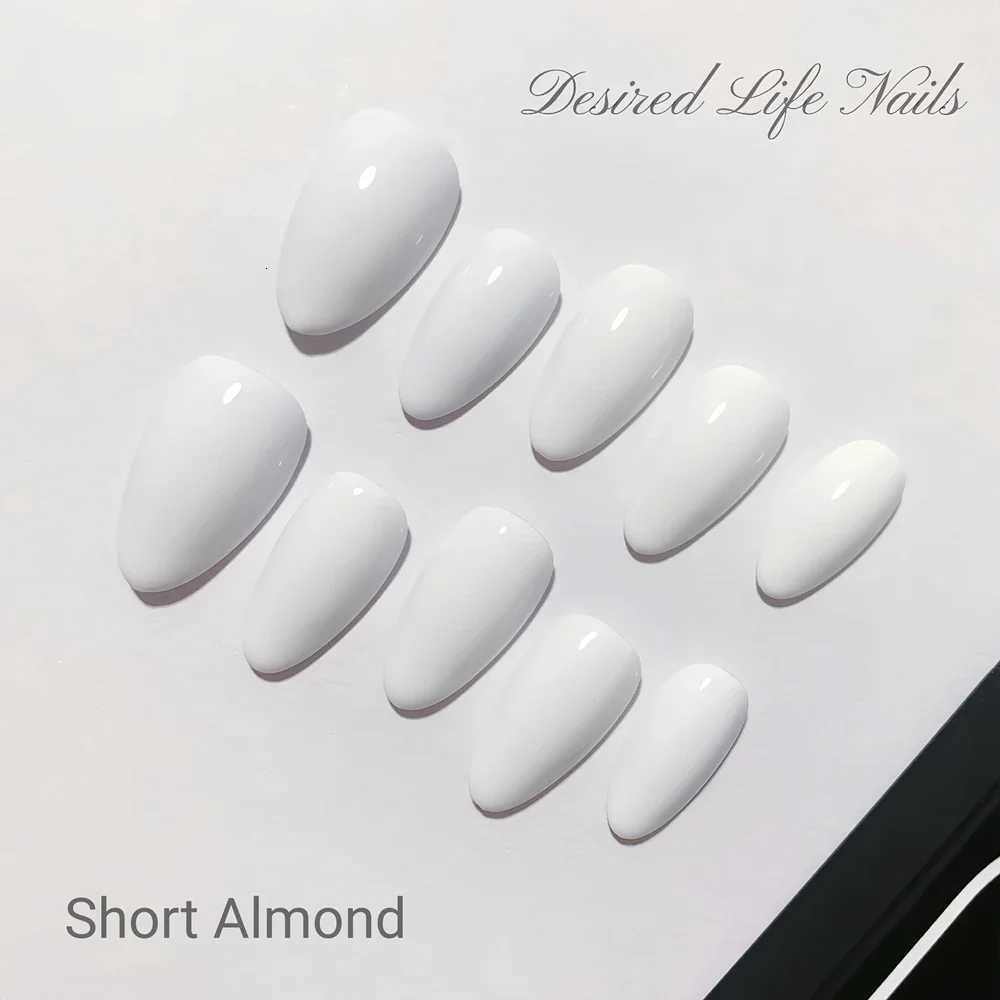 Handmade Press on Nails Short Black Simple Reusable Adhesive False Nails Artifical Acrylic Full Cover Nail Tips To Stick OnT251118T251119