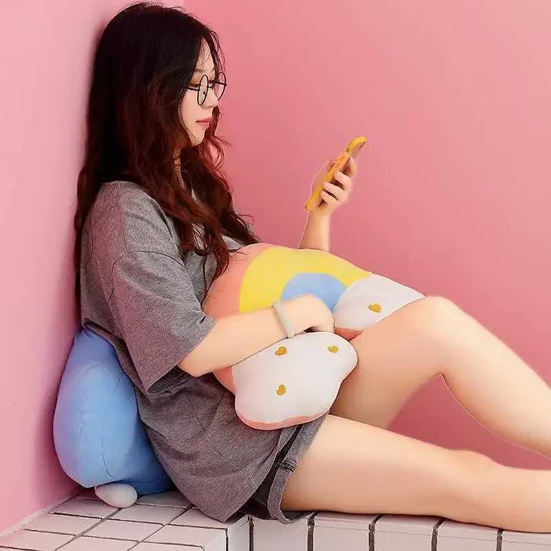 Stuffed Rainbow Cushion Girly Room Decor Moon Lightning Bay Window Lovely Weather Setting for Kids Bedroom Seat M251119