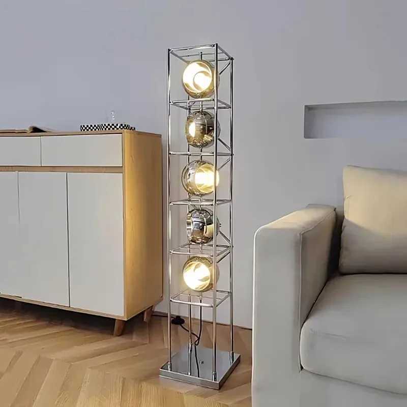 Bauhaus LED Metal Floor Lamp Modern Metal Chrome Floor Lamp For Living Room Bedroom Villa Art Corner Standing Lamp M251119