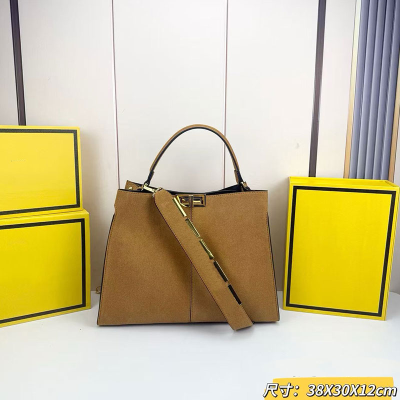 Vintage Brown Totes Bag PeekabooBag Luxury Designer Crossbody Bag High Quality Womens Leather Shoulder Bag Wallet Fashion Handmade Stitching Shoulder Bag Handbag