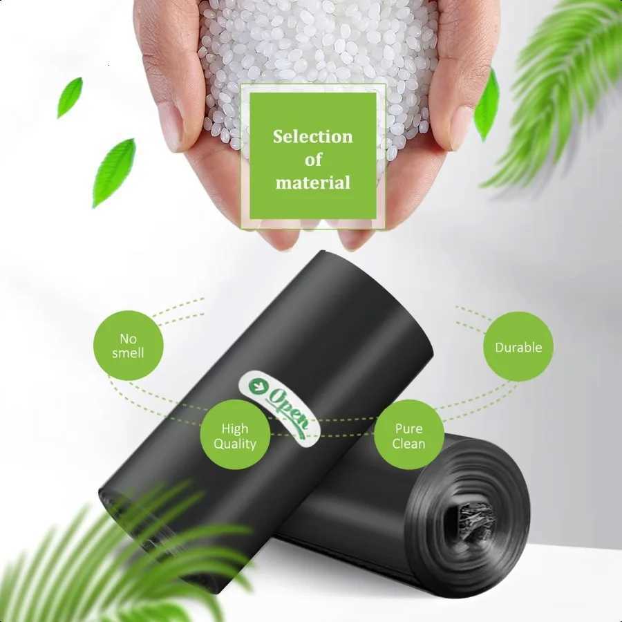 8 Gallon 130 Counts Strong Trash Bags Garbage Bags by fit 30 Liter Kitchen Waste Basket Medium Trash Bags Can Liners for Home O C251119