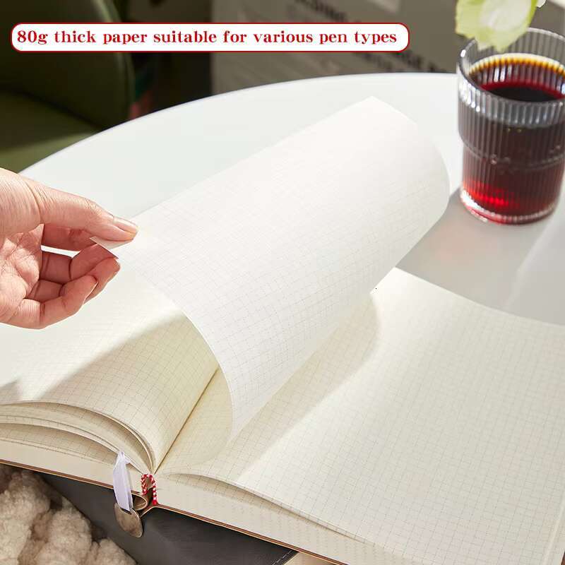 Hot Selg Square Soft Cover PU Leather Customized Student Imprinting Personalized Journals 368 Sheets Notebook
