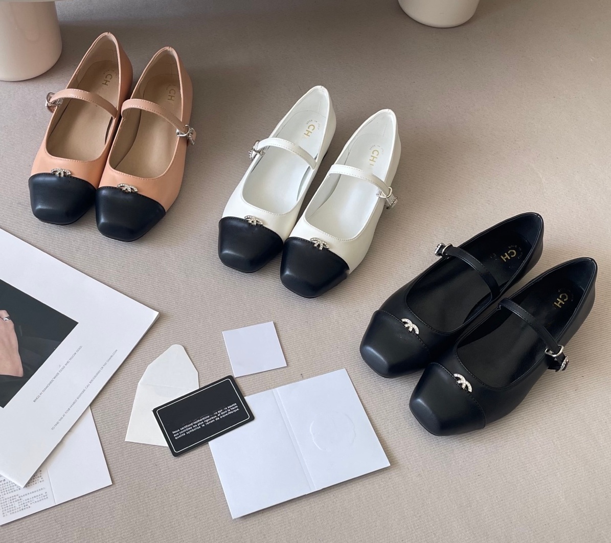 Designer shoes Women's ballet flat shoes new comfortable and casual shoes metal CC buckle decoration simple style luxury women's shoes