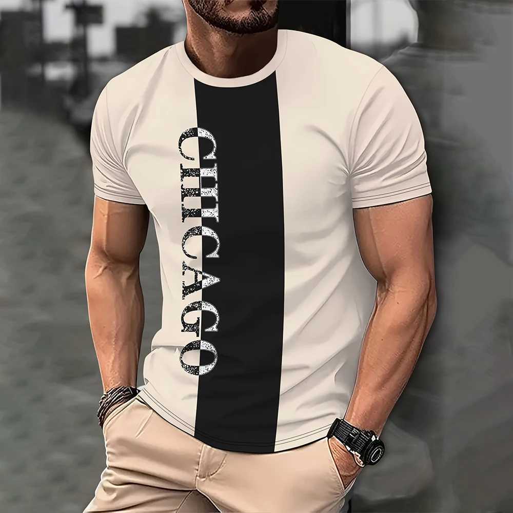 Mens T-shirt Letter Never Give 3D printed casual short sleeved T-shirt oversized mens T-shirt clothing top outdoor street clothing W250425