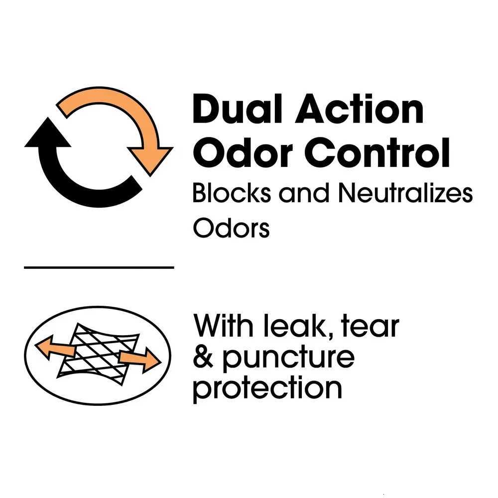 80 Count 13 Gallon Tall Kitchen Trash Bags Drawstring Leakproof Odor Control Puncture Resistant Strong Flex C251119