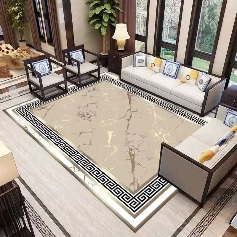 Luxury Rugs and Carpets for Living Room Decoration Elastic Mat Bedroom Carpet Home Decor Non Slip Floor Mats Machine Washable L251119