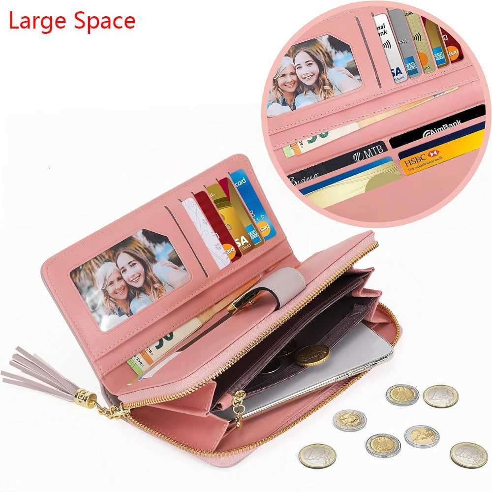 Latest model Fashion Zipper Wallets Womens large capacity Purses Handbags Coin Purse 9 Cards Holder PU Leather Billfold WalletT251119