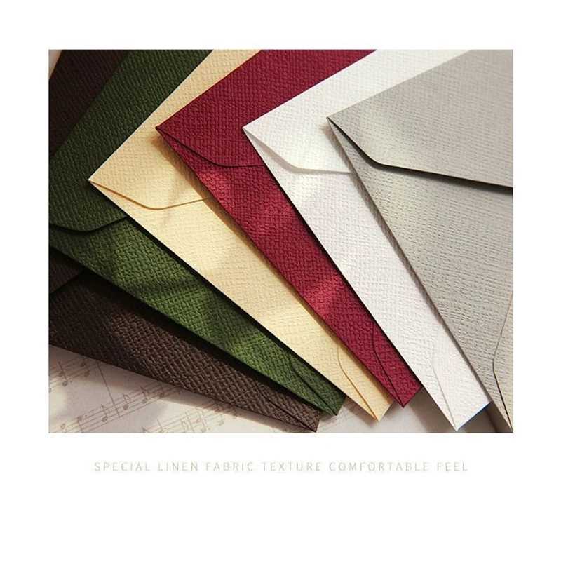 50PCS/Lot 16x11cm Greeting Cards Linen texture Envelopes Classical Blank Envelopes Wedding Invitation Envelope Gift Envelope G251119