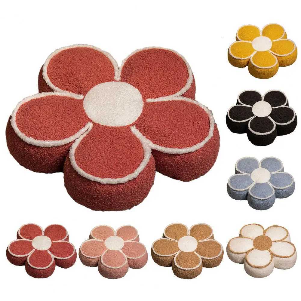 Flower Plush Sofa Back Cushion Winter Warm Floor Cushion Hip Waist Protective Stuffed Chair Seat Cushion Decor ThrowM251119
