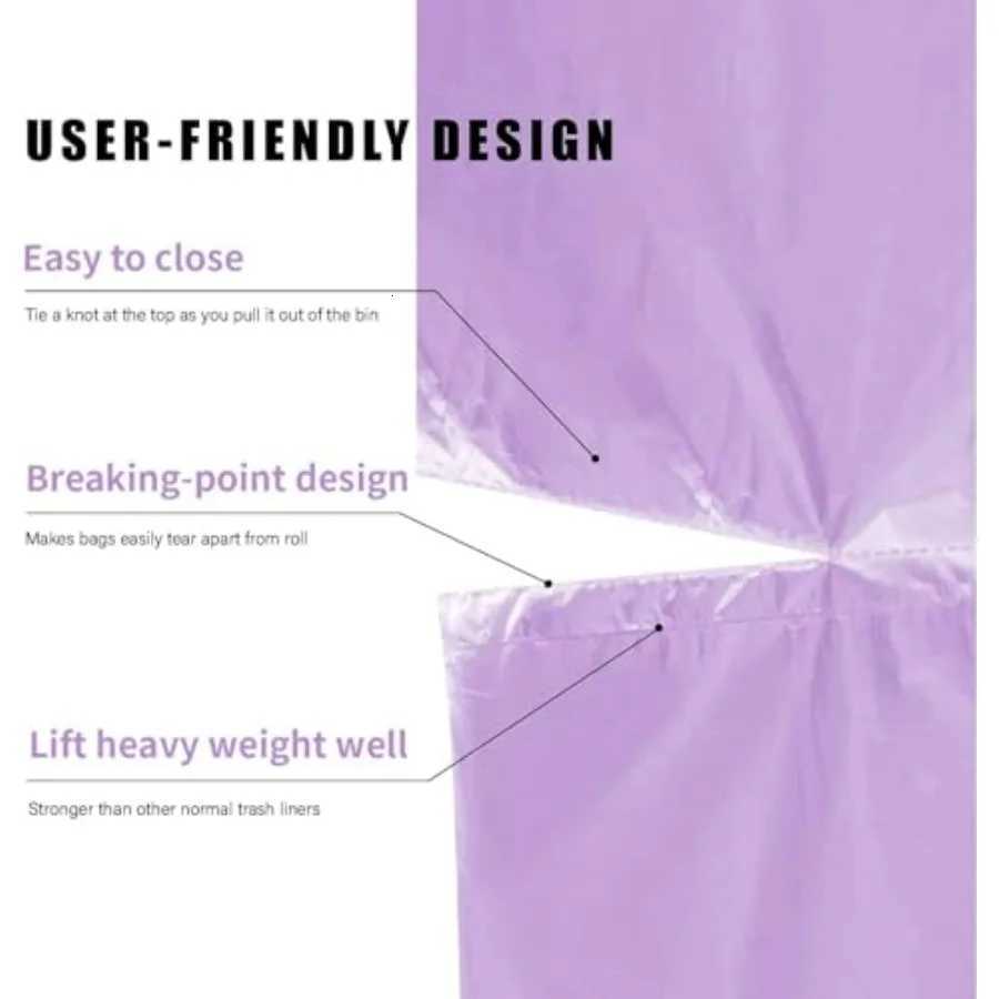 26 Gallon Colored Durable Unscented Trash Bags for Bedroom Bathroom Kitchen Office and Home Use LongLasting LeakProof Liners w C251119