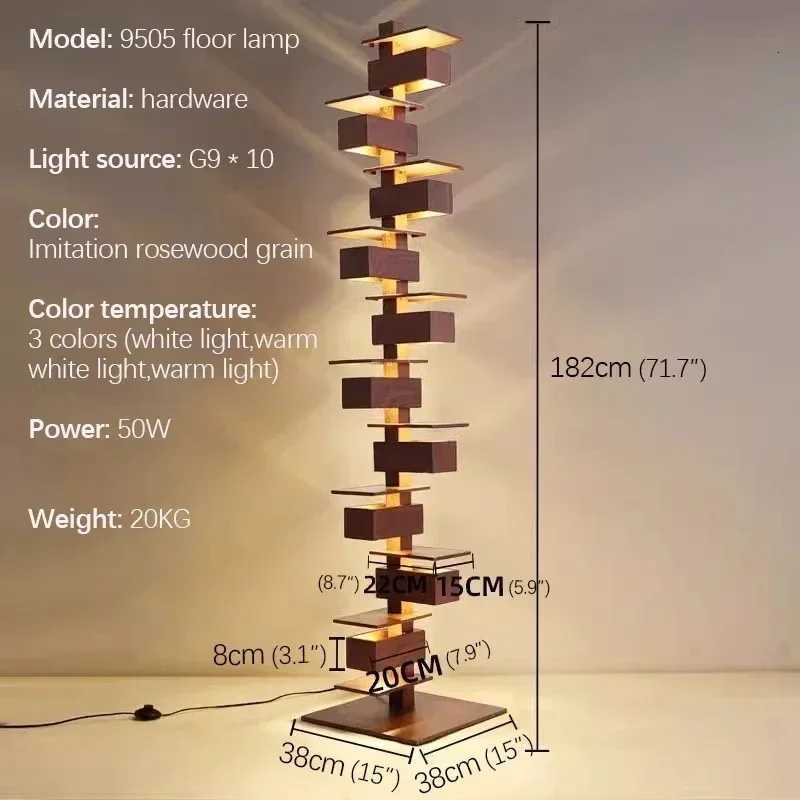 Taliesin Designer Floor Lamps Nordic Wood Living Rooms Bedrooms Hotels Villas Decor Artistic Standard Indoor Lighting Fixtures M251119