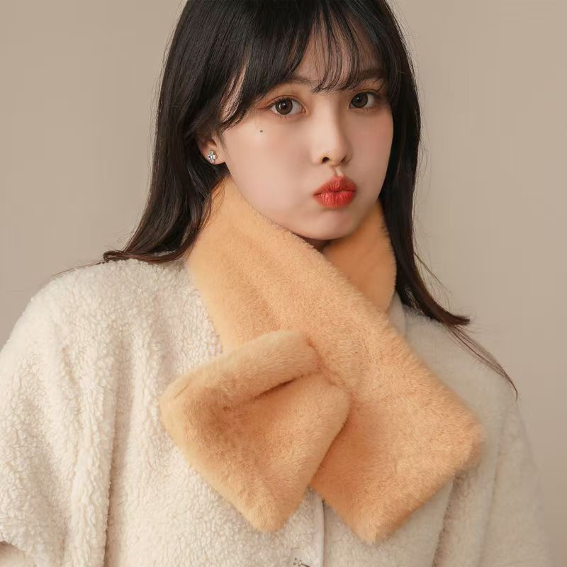 T510 winter scarf ladies thickened girl neck warm autumn and winter Korean style neck protection Western style solid color
