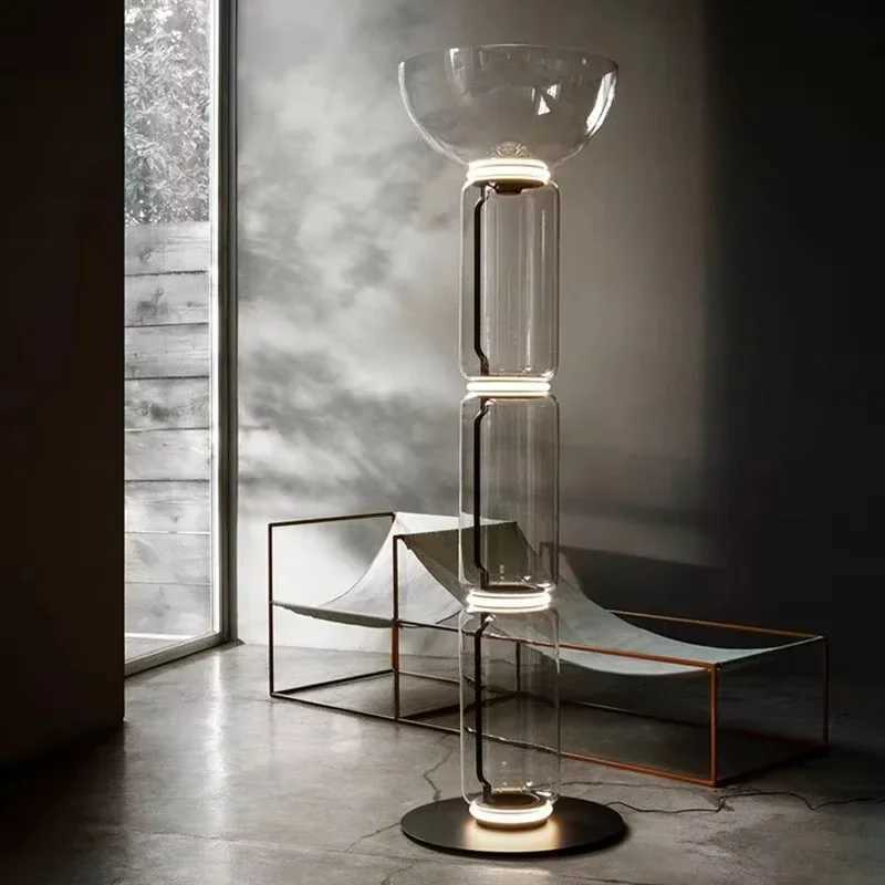 Glass Lampshade Floor Lamp Modern Minimalist LED Light Gloss Bedroom Bedside Lamp Living Room Interior Decoration Lamp Desk Lamp M251119