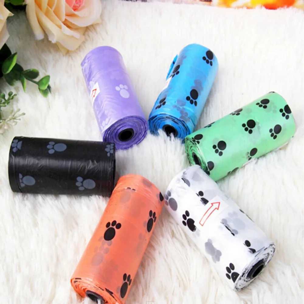 New Hot Sale Degradable Pet Dog Waste Poop Bag With Printing Doggy Bag For Cat Dog Color Random Delivery 1roll C251119
