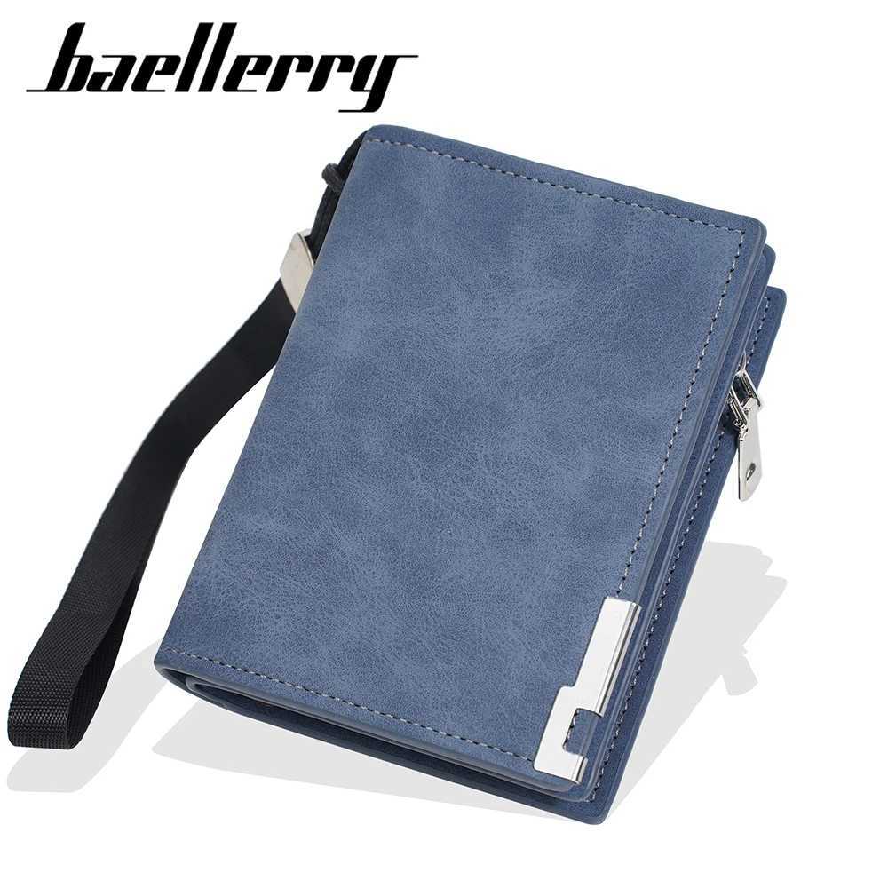 New High Quality Simple Men Wallets Zipper Card Photo Holder Simple Female Coin Purse Large Capacity Card Clips Wallet For MenT251119