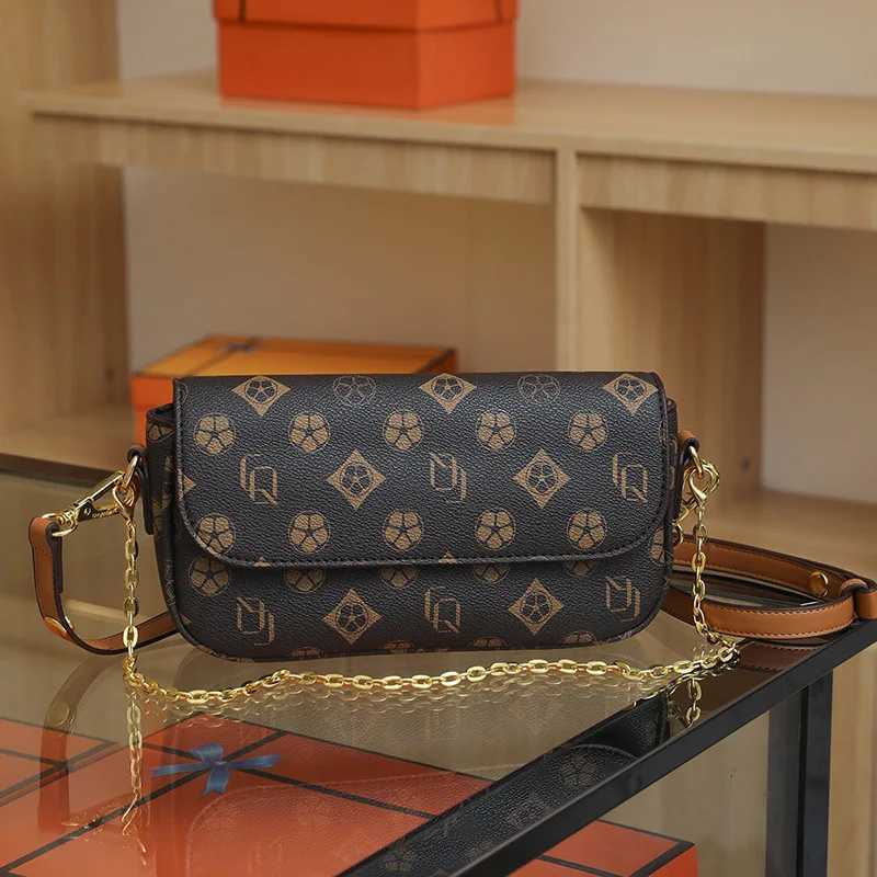 French style small bag European and American fashion print retro high-end versatile temperament single shoulder crossbody bagW251119