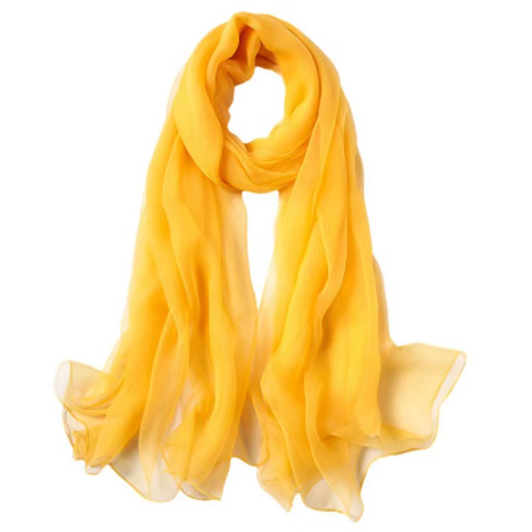 K441 High-grade pure color ice silk scarf women's sun protection shawl long large beach towel travel dual-purpose silk scarf scarf wholesale
