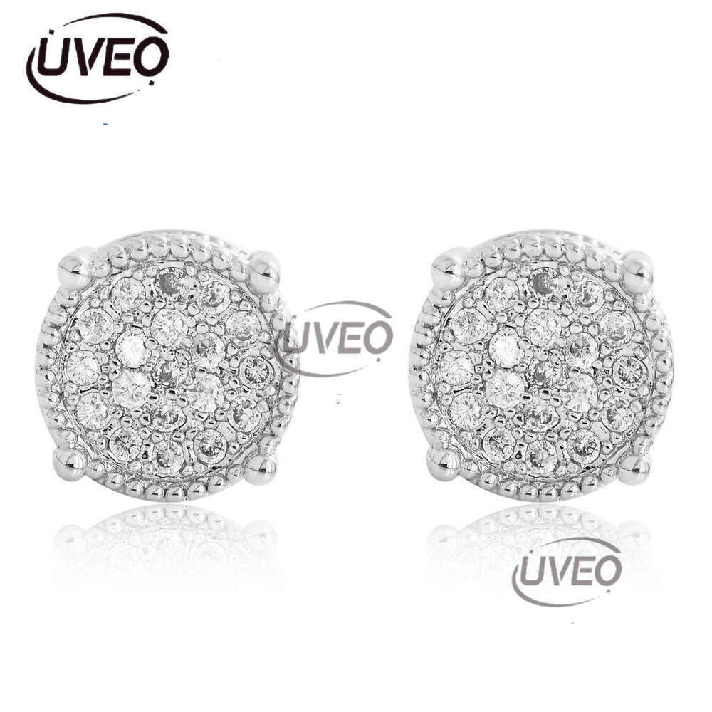 Luxury VVS Ice Moissanite S925 sterling silver stud earrings for men and women Free delivery
