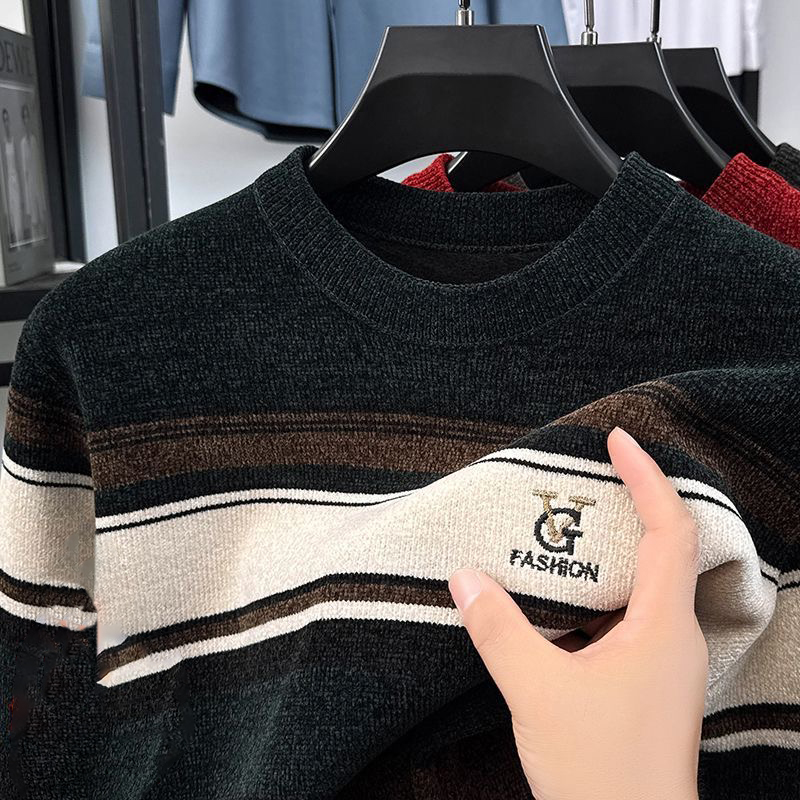 OLOEY designer sweater men Long Sleeves Casual Luxury christmas Sweater men's warm knitted sweater Long Sleeve self-cultivation sweaters Autumn T