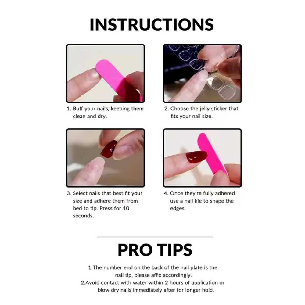 48Pcs Shiny Black Press On Fake Nails With Jelly Glue Short Ballerina Coffin False Nails Artificial Finger Manicure ToolT251118T251119